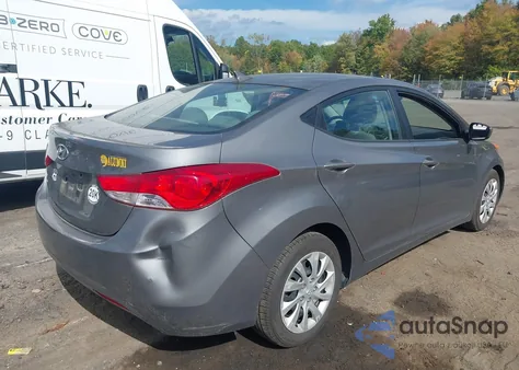 2012 Hyundai Elantra Gls from USA, damaged, VIN 5NPDH4AE0CH078667